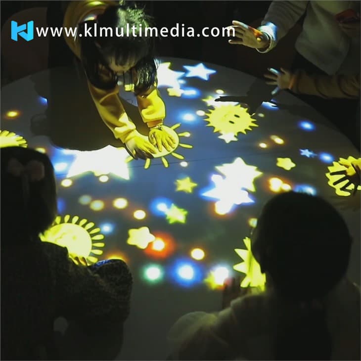 Interactive Game Table round table projection